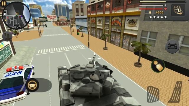 Destroy the City with a Tank - Vegas Crime Simulator Free Roam Gameplay (Android / iOS) смотреть онлайн