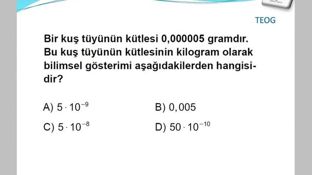 2.SORU ÇÖZÜMLERİ ÜSLÜ SAYILAR 2 (OKS, SBS, TEOG SORULARI) BILIMSEL GOS. смотреть онлайн
