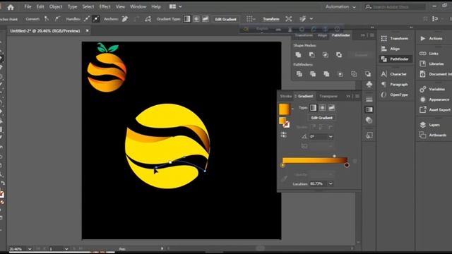 How To Make 3D Apple Logo Design Easy With Illustrator Tutorial 2023 Mohammad Hanif Graphics смотреть онлайн