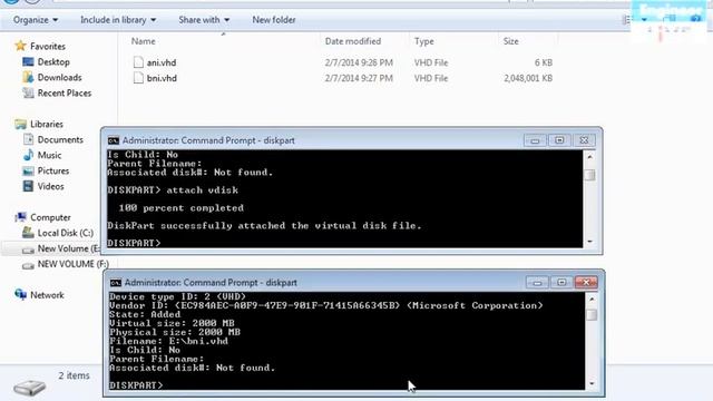 Create and Delete VHD (Virtual Hard Disk) via Disk Part in Windows 7 смотреть онлайн