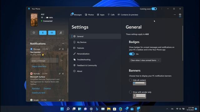 (Update) Microsoft’s Your Phone app is getting a Windows 11 redesign смотреть онлайн