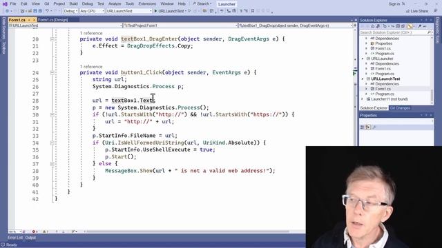 Program a C# Web Page Launcher смотреть онлайн