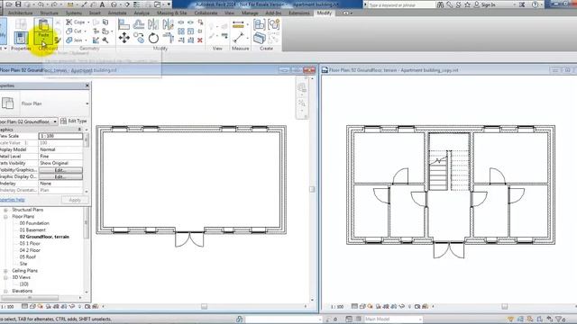 Revit 2014_Copy elements between projects смотреть онлайн