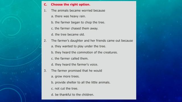The Apple tree and the farmer, Q&A explanation, 6th English, supplementary смотреть онлайн