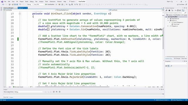 C# Visual Studio Charts in .NET: ScottPlot Part 1 смотреть онлайн