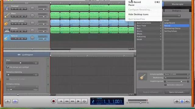 Loopar i Garageband 5 - Spela in med mikrofon смотреть онлайн