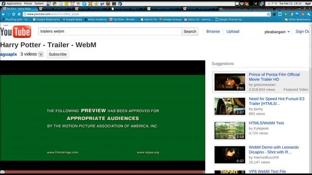 WebM test on google chrome смотреть онлайн