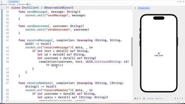Изучаем SwiftUI | Урок 61 - Интеграция WebSocket в SwiftUI: Создание Живого Чата