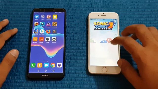 Huawei Y9 2018 vs iphone 6 - Speed Test! смотреть онлайн