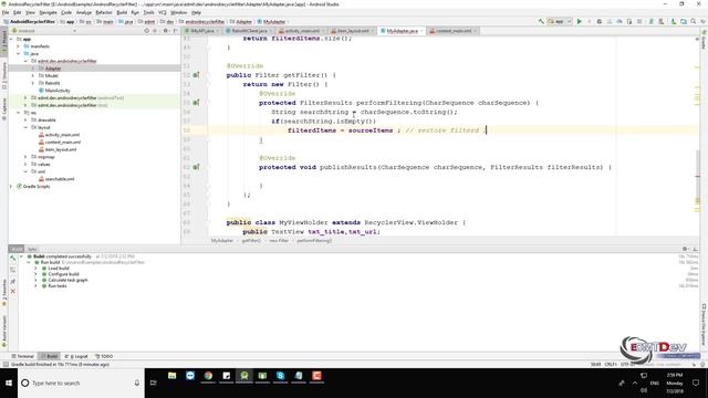 Android Development Tutorial - Recycler View Filters смотреть онлайн