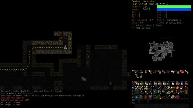 Demise's Dungeon Crawl Stone Soup: High Elf Assassin Part 1 смотреть онлайн