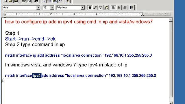 how to configure ip add using cmd in windows xp vista windows7 смотреть онлайн