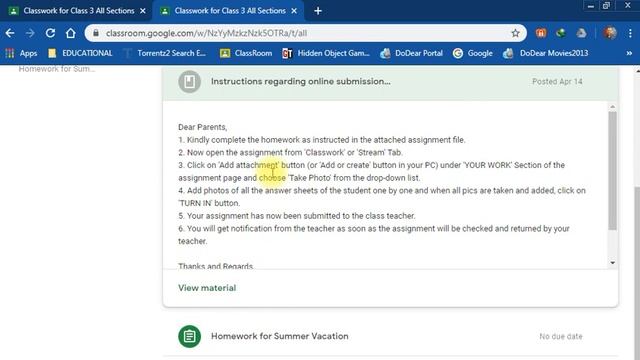 How to Access and Download Summer Vacation Home Work in Google Classroom смотреть онлайн
