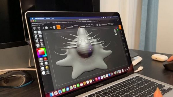 【日本最速】M1チップ macbook air 13 最下位モデル でZbrush core mini は動くのか検証してみた