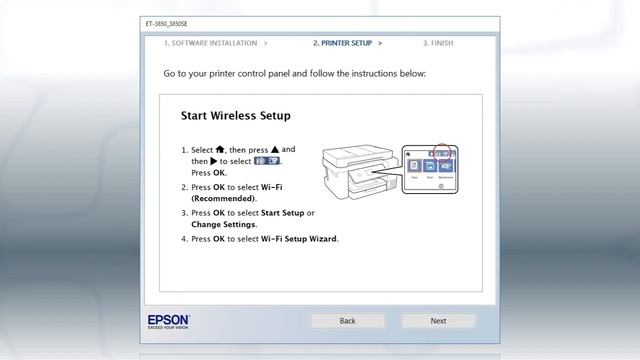 Epson EcoTank ET-3850 | Wireless Setup Using the Control Panel смотреть онлайн