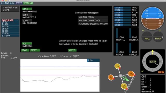 Multiwii V2_3 GUI смотреть онлайн