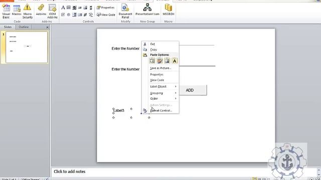 Introduction to Macro Programming In Microsoft PowerPoint 2010 - Addition of Two Numbers смотреть онлайн