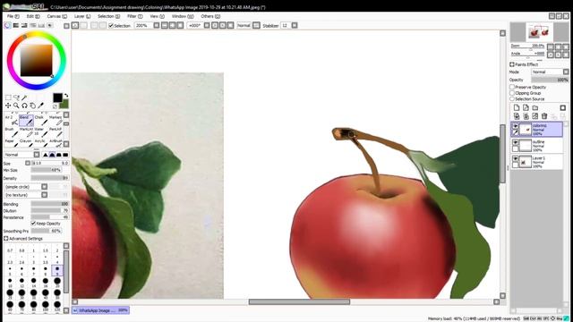 [ Digital Art ] Realistic Apple using Paint Sai Tool смотреть онлайн