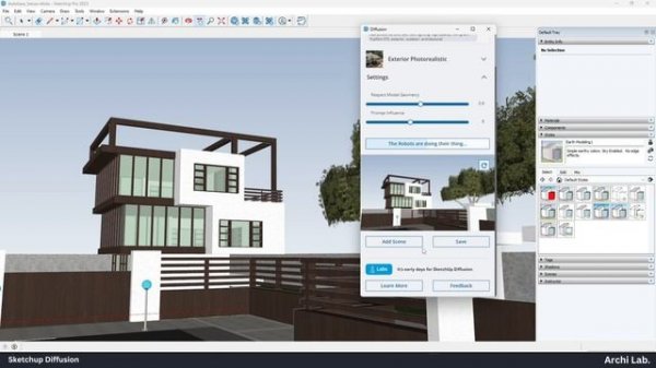 Sketchup Diffusion plugin : AI in Architecture
