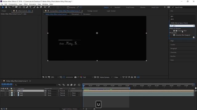 The Secret Life of Walter Mitty Text Effect Tutorial: After Effects смотреть онлайн