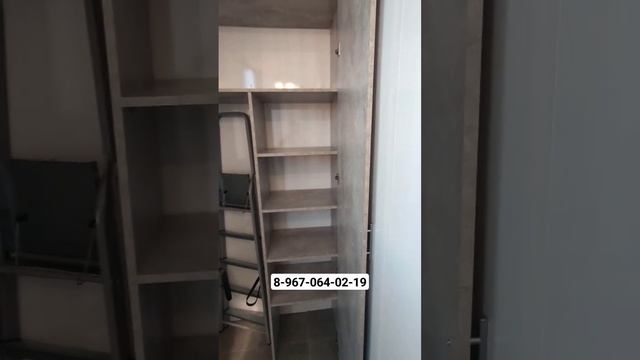 Шкаф на балкон в г.Видное/ Встроенная мебель на балкон/Шкаф от пола до потолка #shortvideo #видное смотреть онлайн
