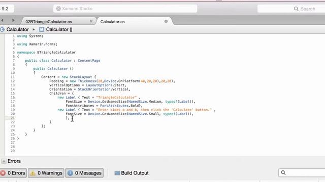 Xamarin 02B - Triangle Calculator Project смотреть онлайн
