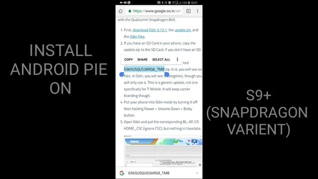 SAMSUNG S9+ | Android 9.0 | Install | first view смотреть онлайн