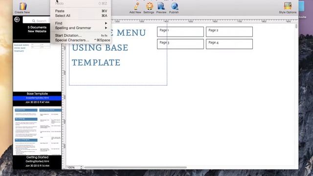 Manage website menu with base template using HTML Egg Pro for Mac смотреть онлайн