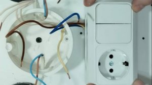 как подключить блок "розетка + двойной выключатель