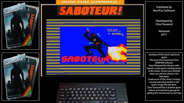 ZX Spectrum Saboteur Load , GamePLay , Review смотреть онлайн