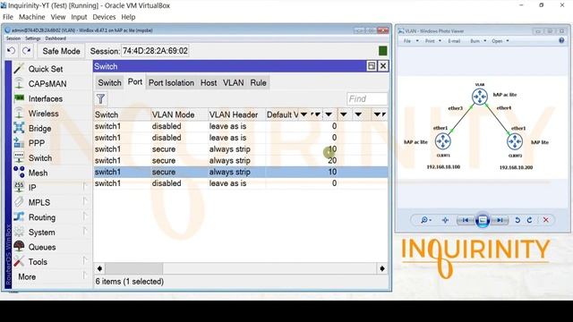 Configure VLAN on built-in switch chip in MikroTik смотреть онлайн
