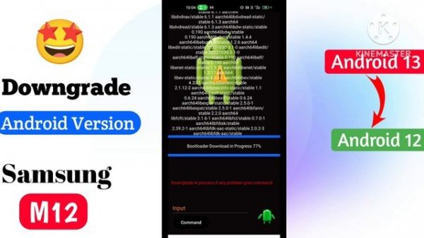 how to downgrade android 13 to 12 samsung m12