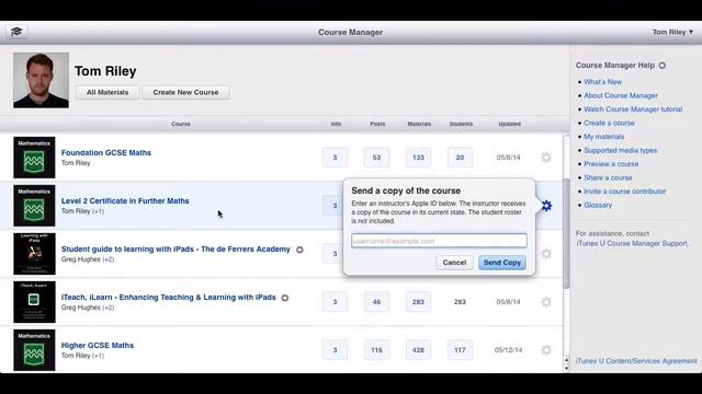 Send a copy of an iTunes U Course смотреть онлайн