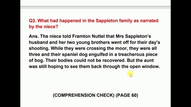 Chapter 7 - The Open Window - questions and answers - 8th English NCERT - It so happened смотреть онлайн