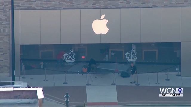 Car crashes into Naperville Apple Store; burglary investigation underway смотреть онлайн