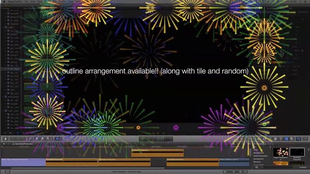 Final Cut Pro X (FCPX) Generator: Illustrated Fireworks смотреть онлайн