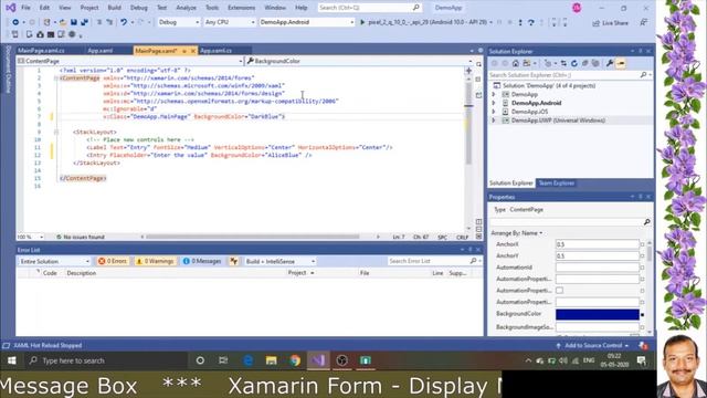 Xamarin Forms: Label and Entry (Textbox) смотреть онлайн