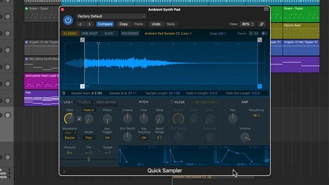 Logic Pro #46 - Quick Sampler Advanced Features & Modulation смотреть онлайн