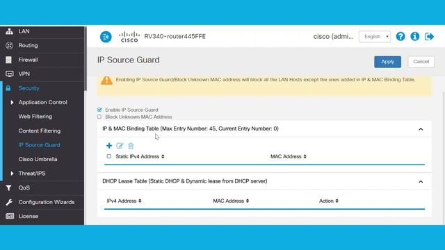 Cisco Tech Talk: IP Source Guard configuration on RV34x смотреть онлайн