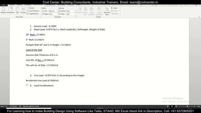 STAAD Pro. Tutorial, Complete Building Design Part 2: Loading Concepts смотреть онлайн