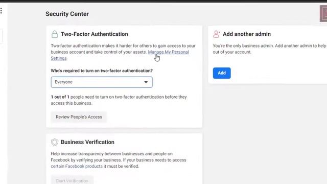 How to Turn on Two factor Authentication in Business Manager | Security Center смотреть онлайн