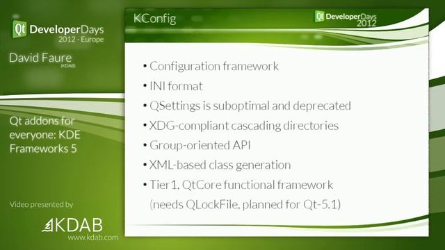 QtDD12 - Qt addons for everyone: KDE Frameworks 5 - David Faure смотреть онлайн