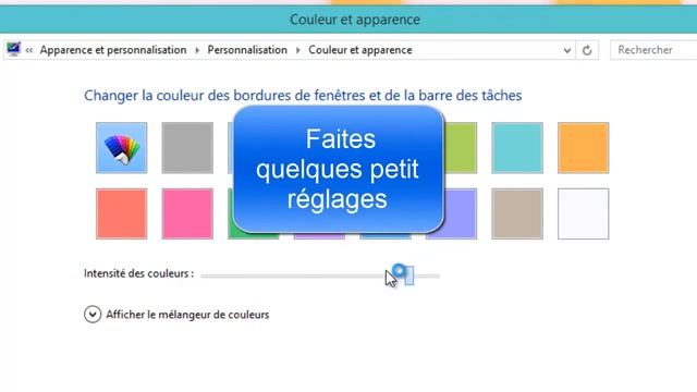 Changer la couleur de la fenêtre et de la barre des tâches sur Windows 7 et 8 смотреть онлайн