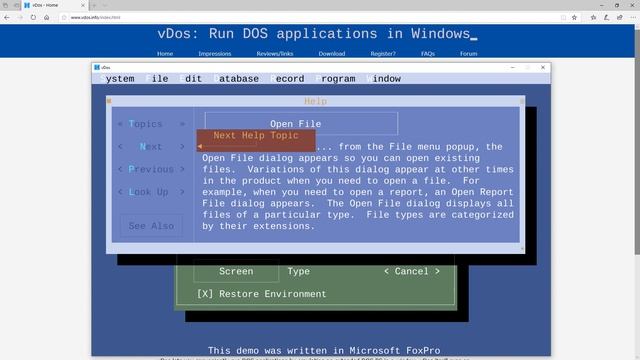 DOS FoxPro Demo смотреть онлайн