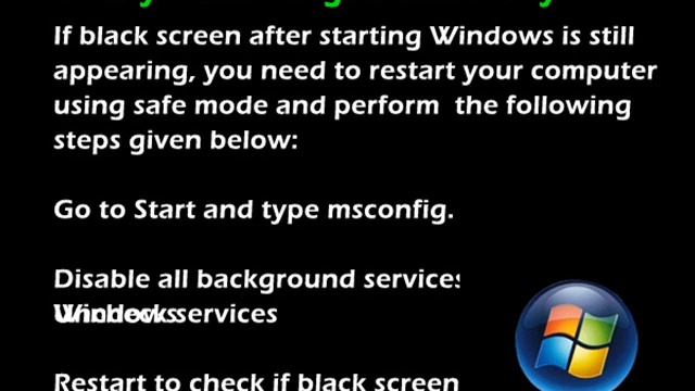 Black Screen After Starting Windows смотреть онлайн