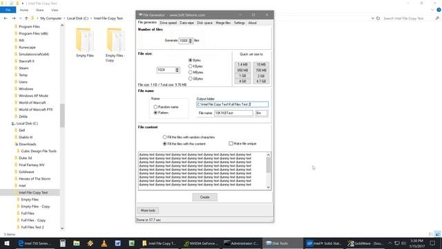 Intel 750 PCIe SSD VS SATA SSD 10K1KB Write Test смотреть онлайн