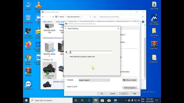 How to head cleaning Epson L220 using Maintenance setting смотреть онлайн