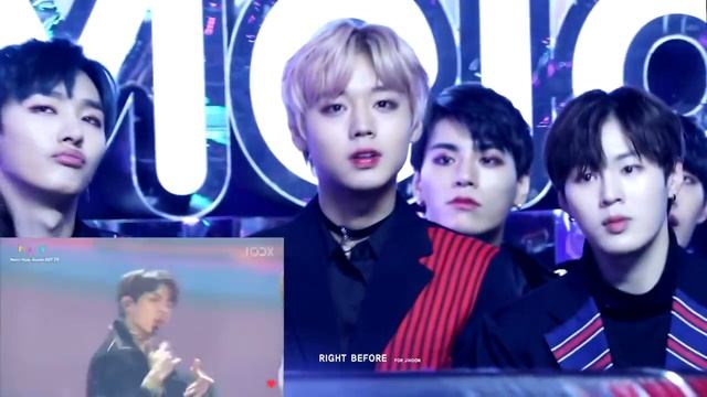 171202 Wanna One's (워너원) Park Jihoon (박지훈) Reaction To BTS' DNA In The MMA