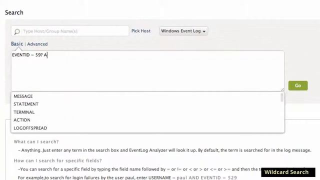 Wild-card Search Using EventLog Analyzer смотреть онлайн