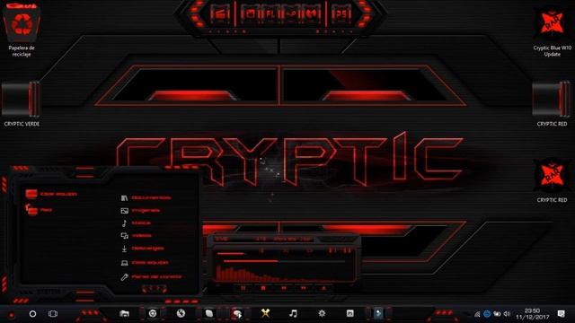 TEMA WINDOWS 10 FALL CREATORS CRYPTIC RED 1709 смотреть онлайн